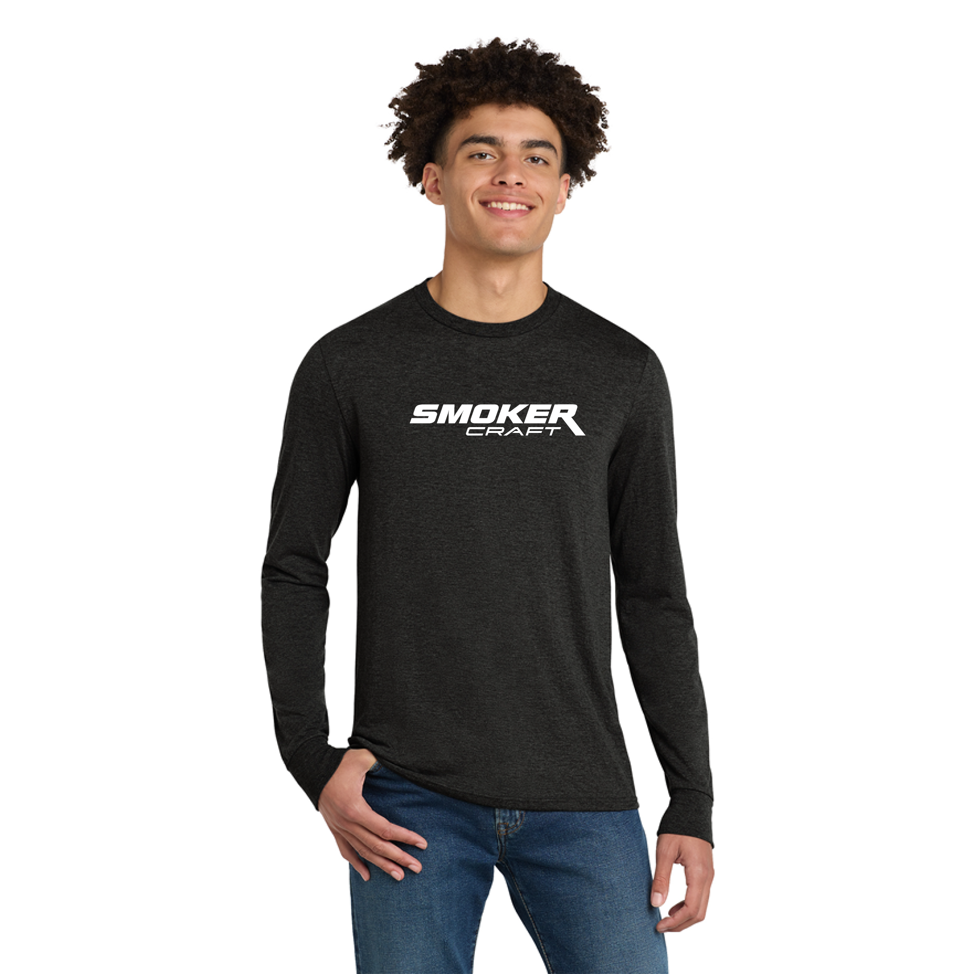 Smoker Craft Logo Tri Long Sleeve - Black Frost