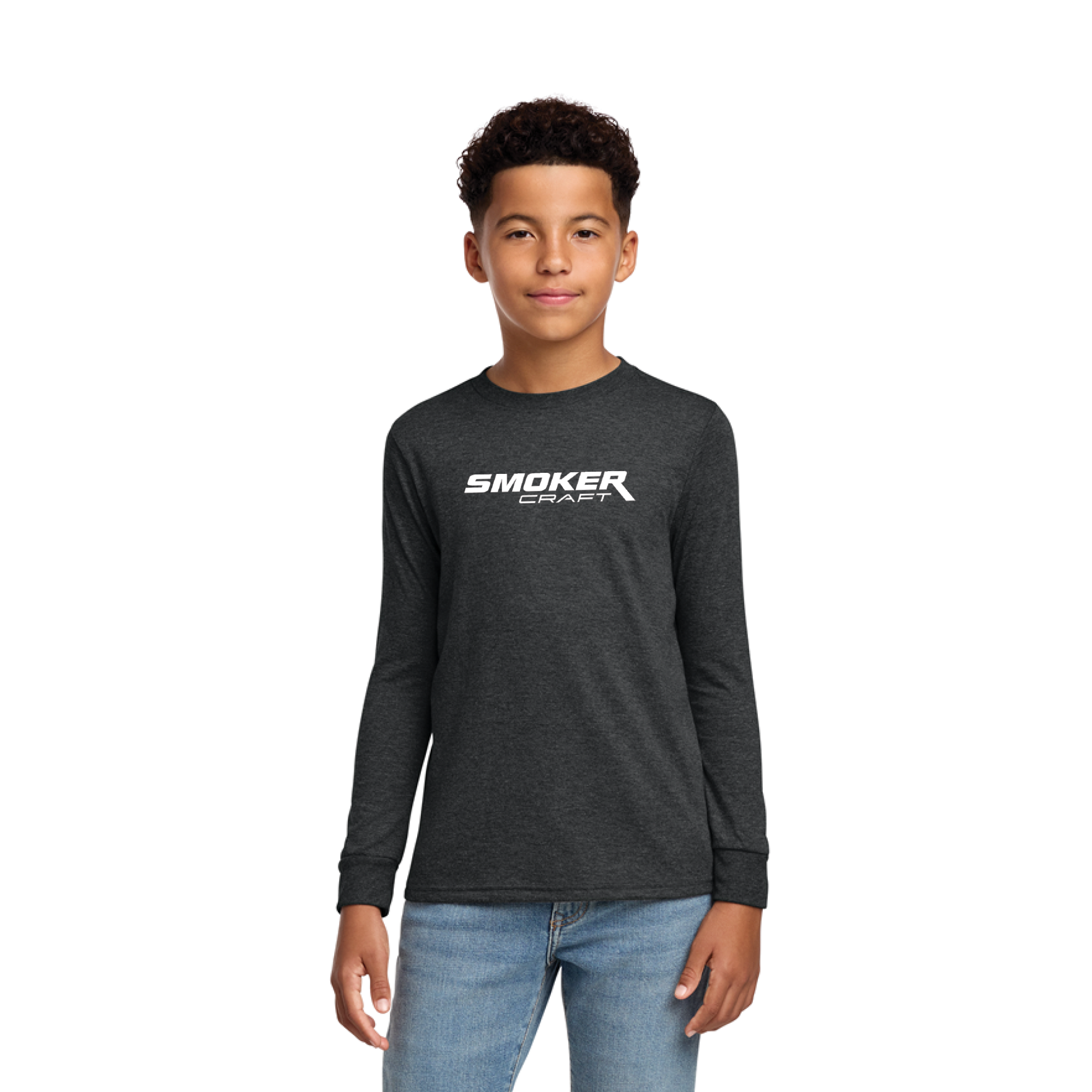 Youth Smoker Craft Logo Tri Long Sleeve - Black Frost