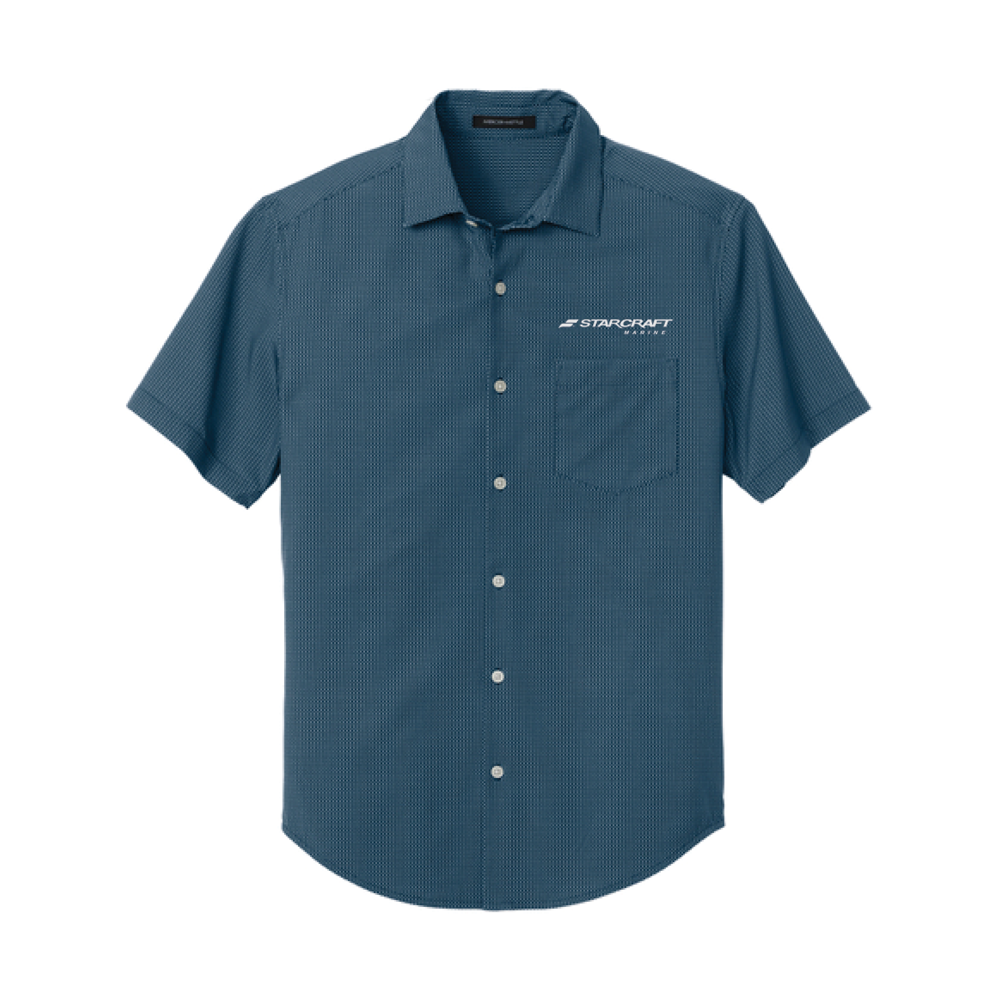 Mercer+Mettle Leisure Button Up Shirt - MM2006 - Navy Dash Print