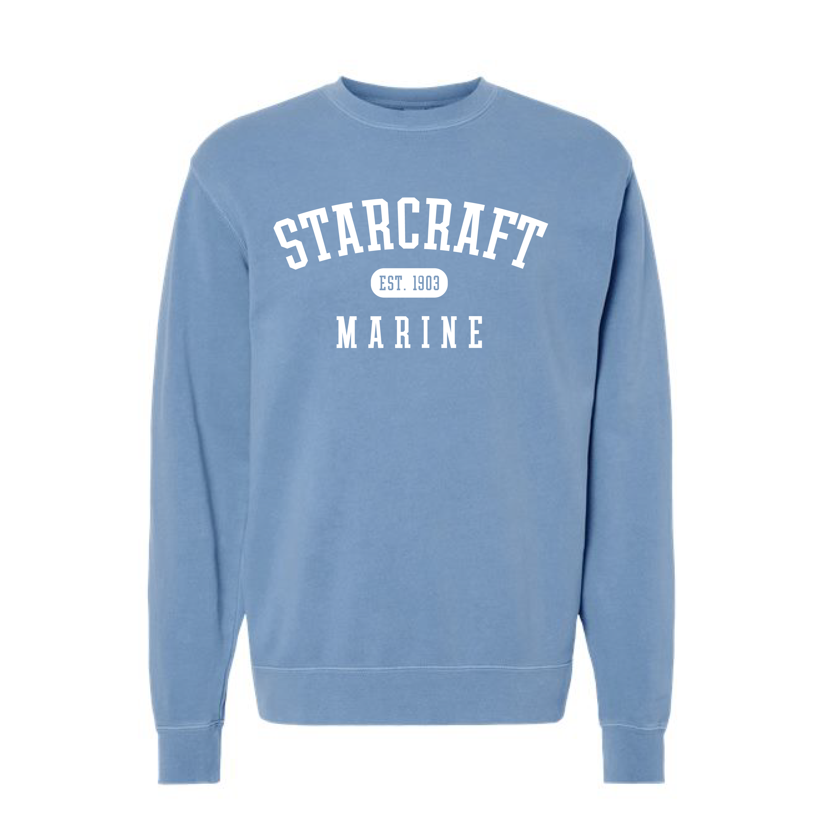 Independent Garment Dyed "Cozy" Crewneck Sweatshirt - Light Blue