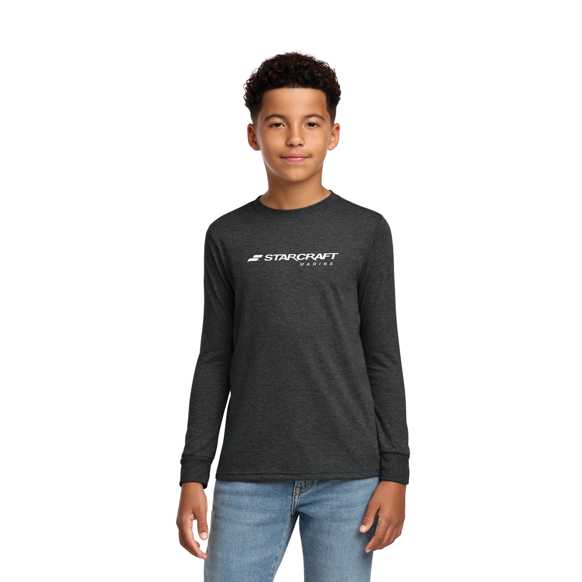 Youth Starcraft Logo Tri Long Sleeve - Black Frost
