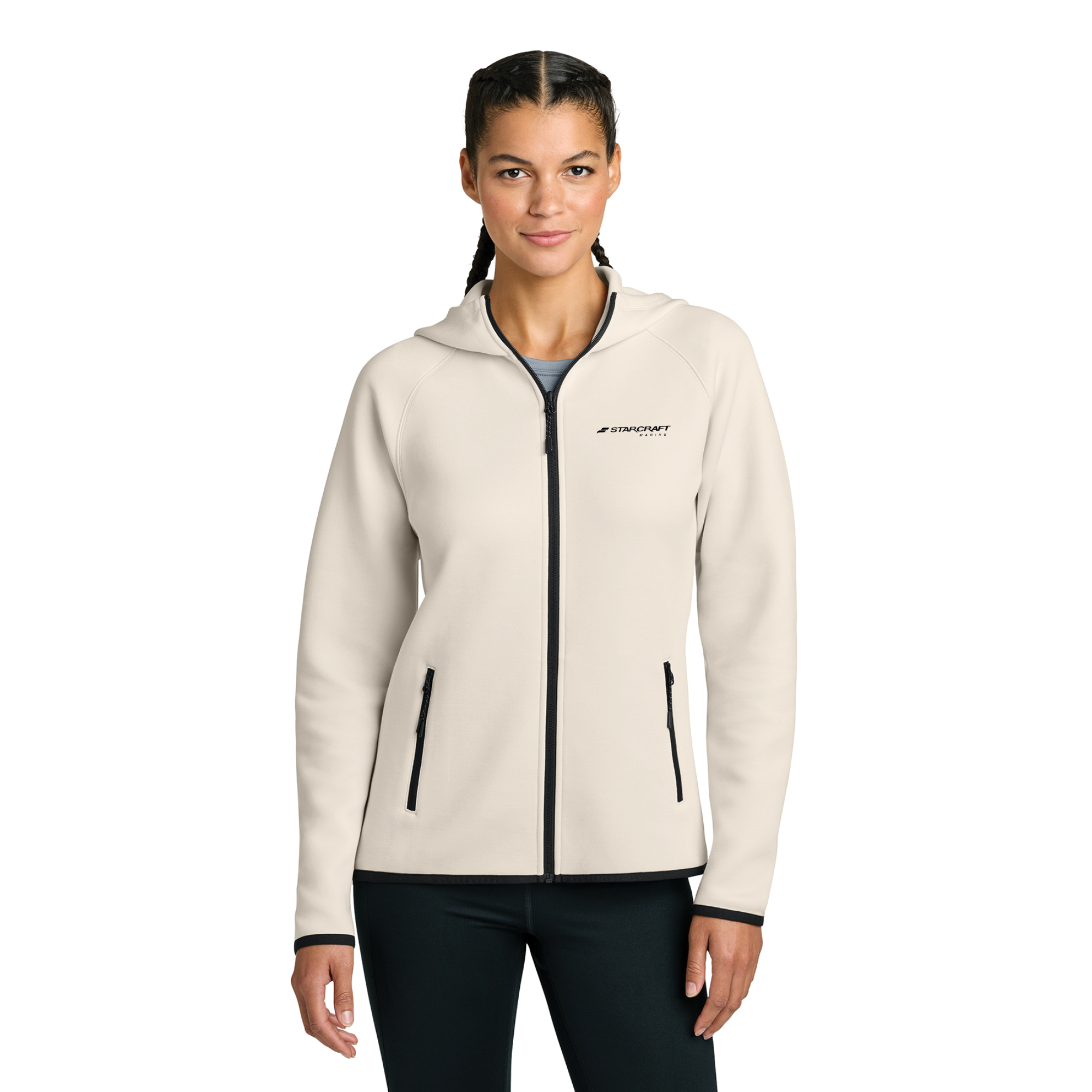 Sport-Tek Women's Phenom Full-Zip Hoodie - Ecru