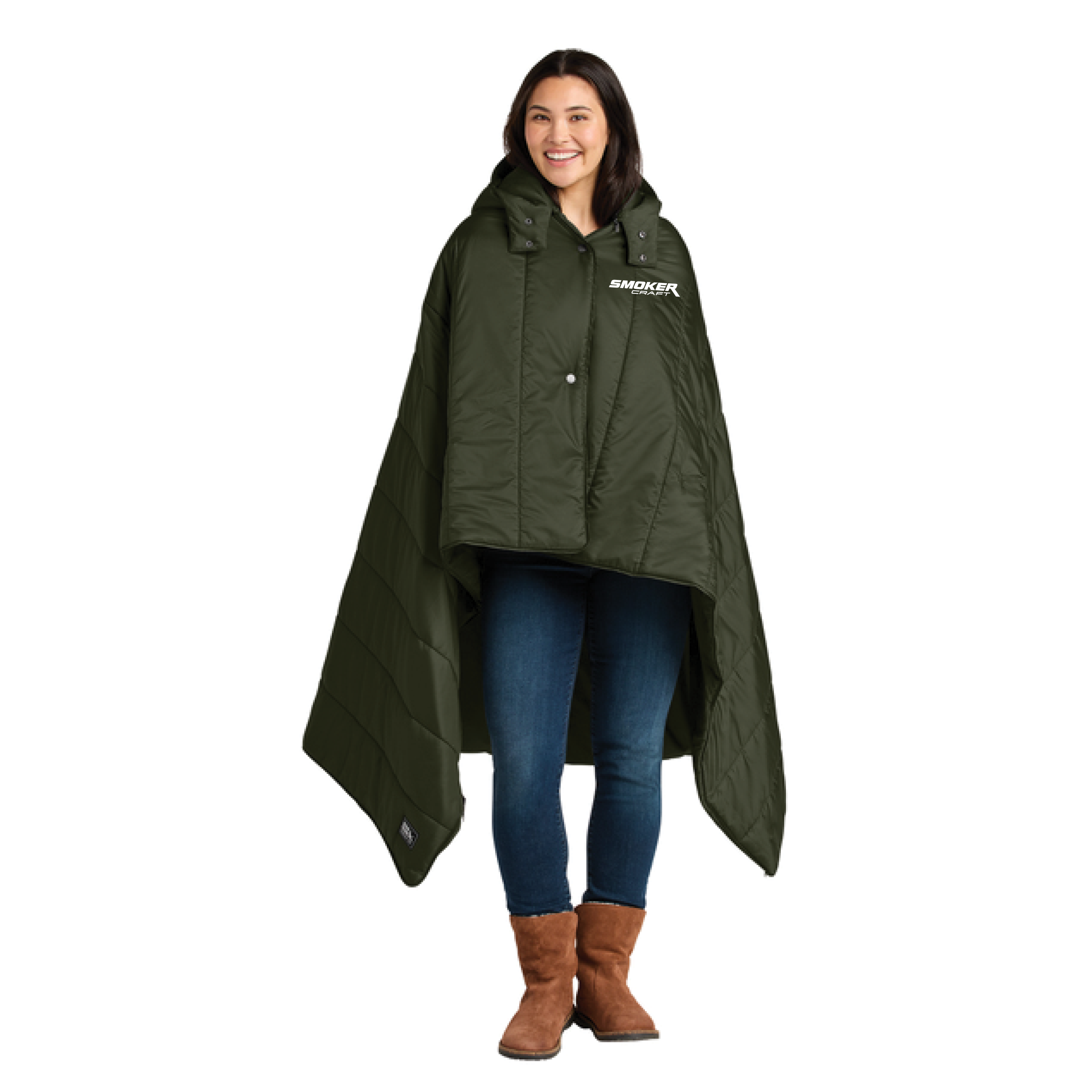 Eddie Bauer Poncho Blanket - EB755 - Olive Green