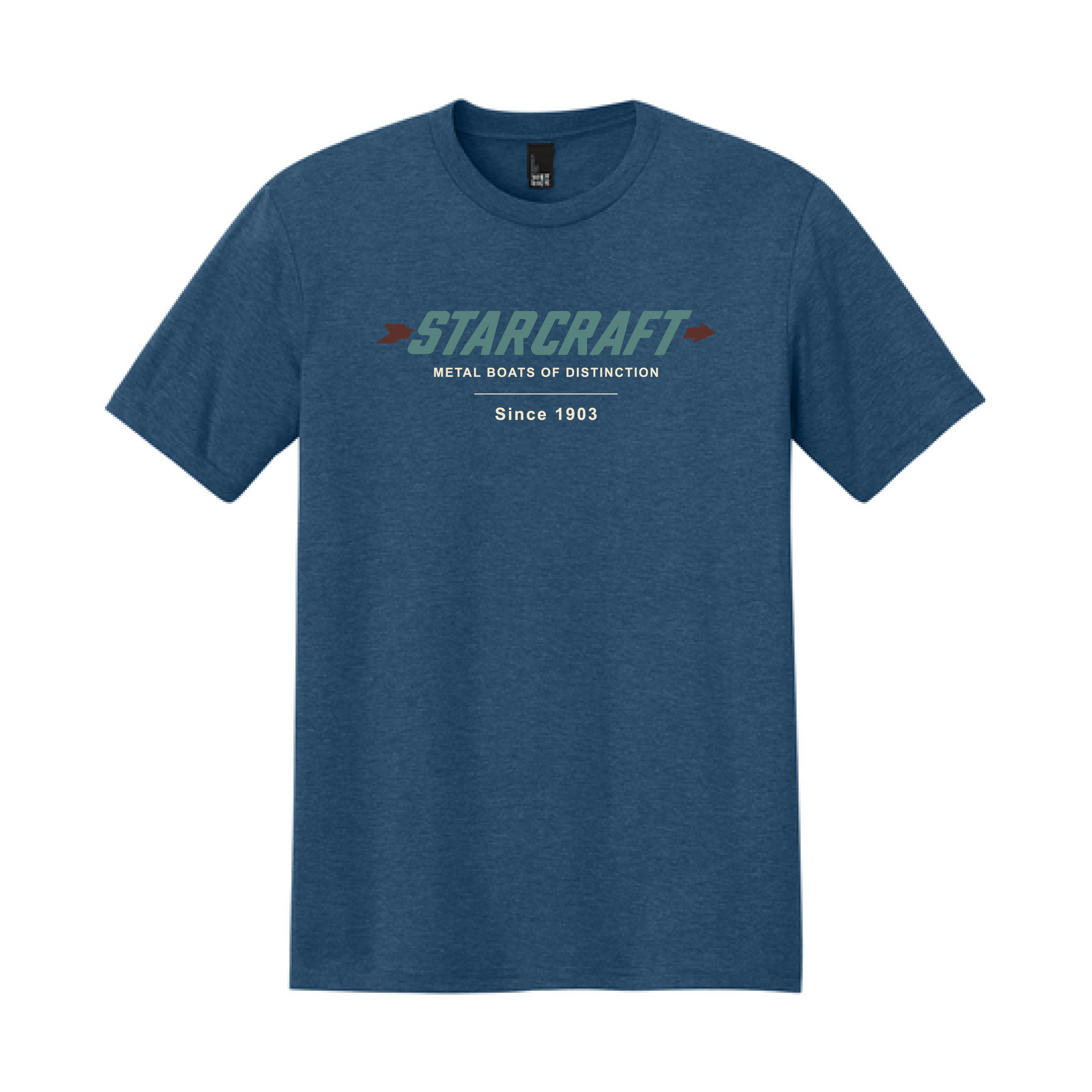 Tri-Blend T-Shirt - DM130 - Heather Neptune Blue