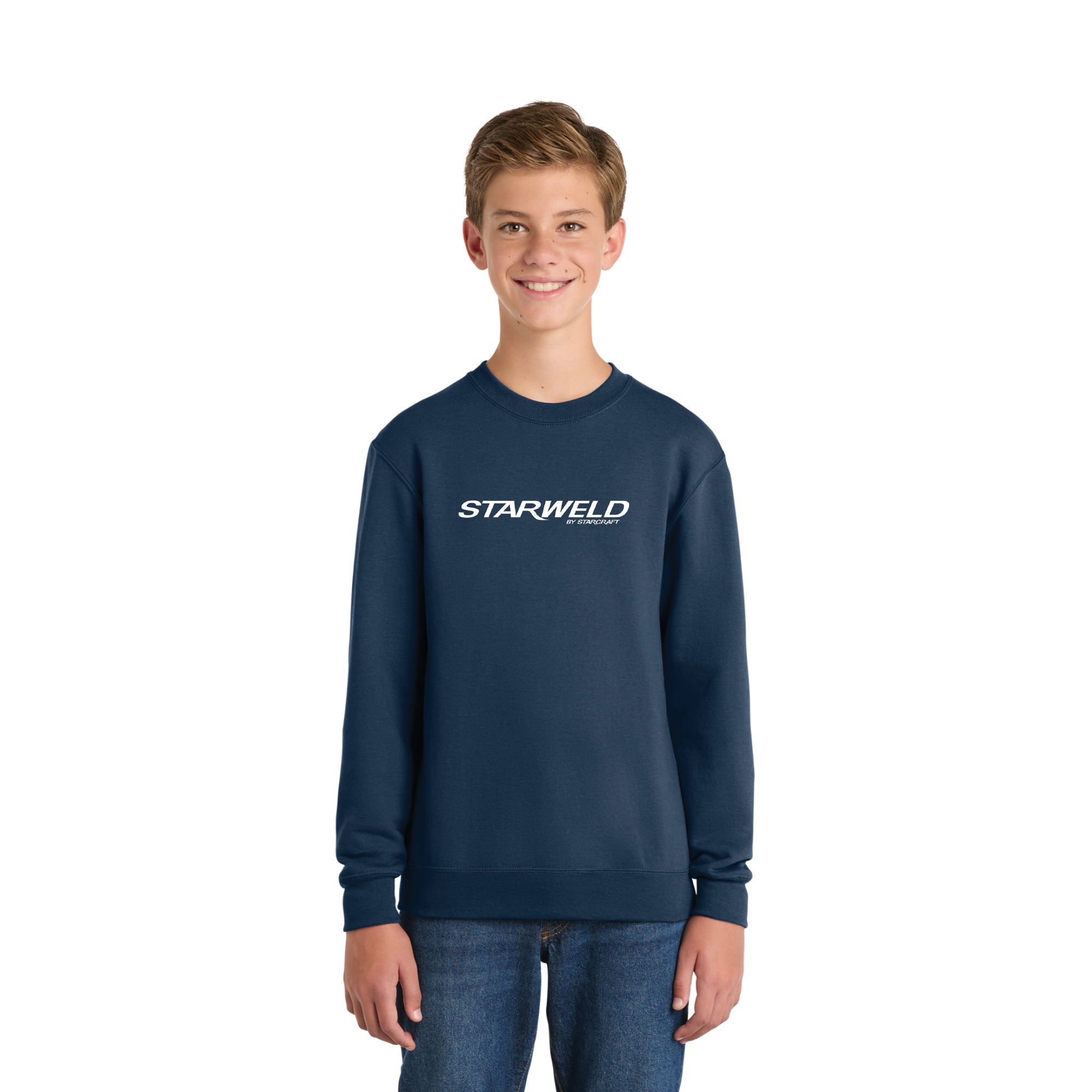 Youth Starweld Logo Crewneck Sweatshirt - Navy