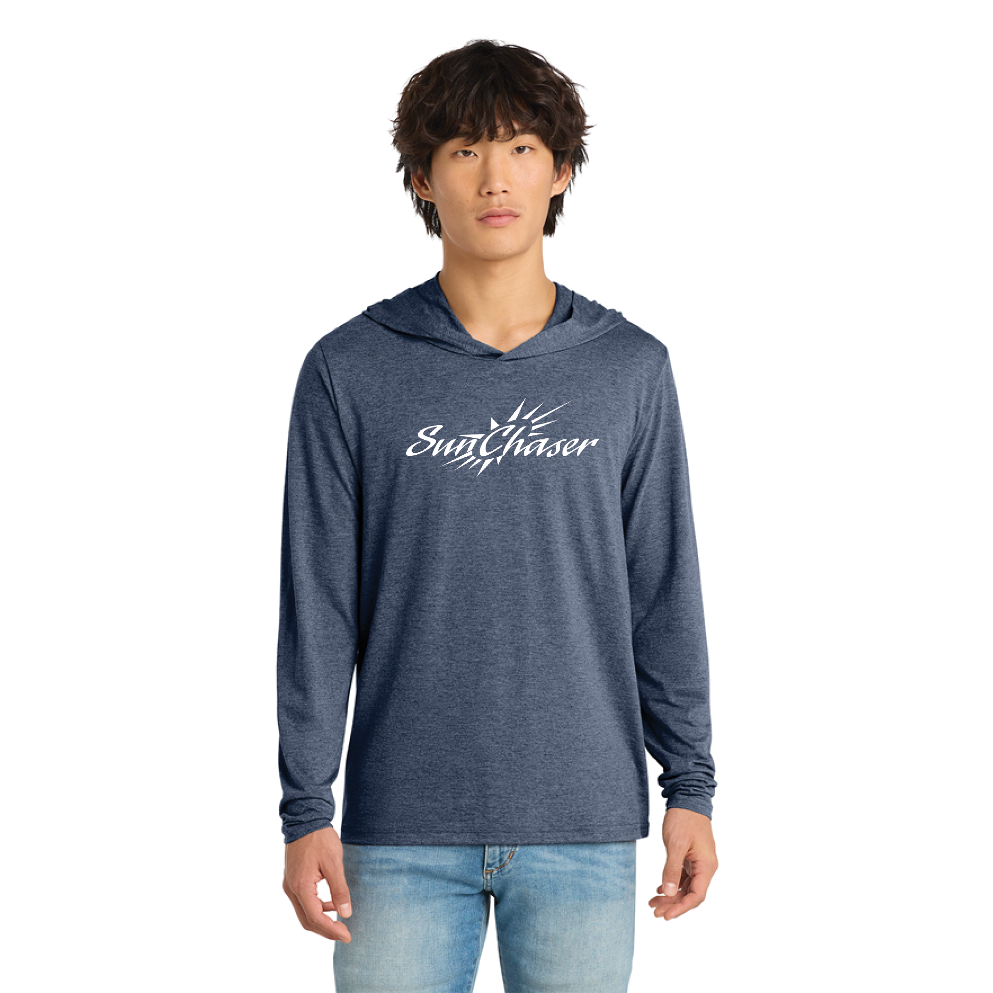 Sunchaser Logo Tri Hooded Long Sleeve - Navy Frost
