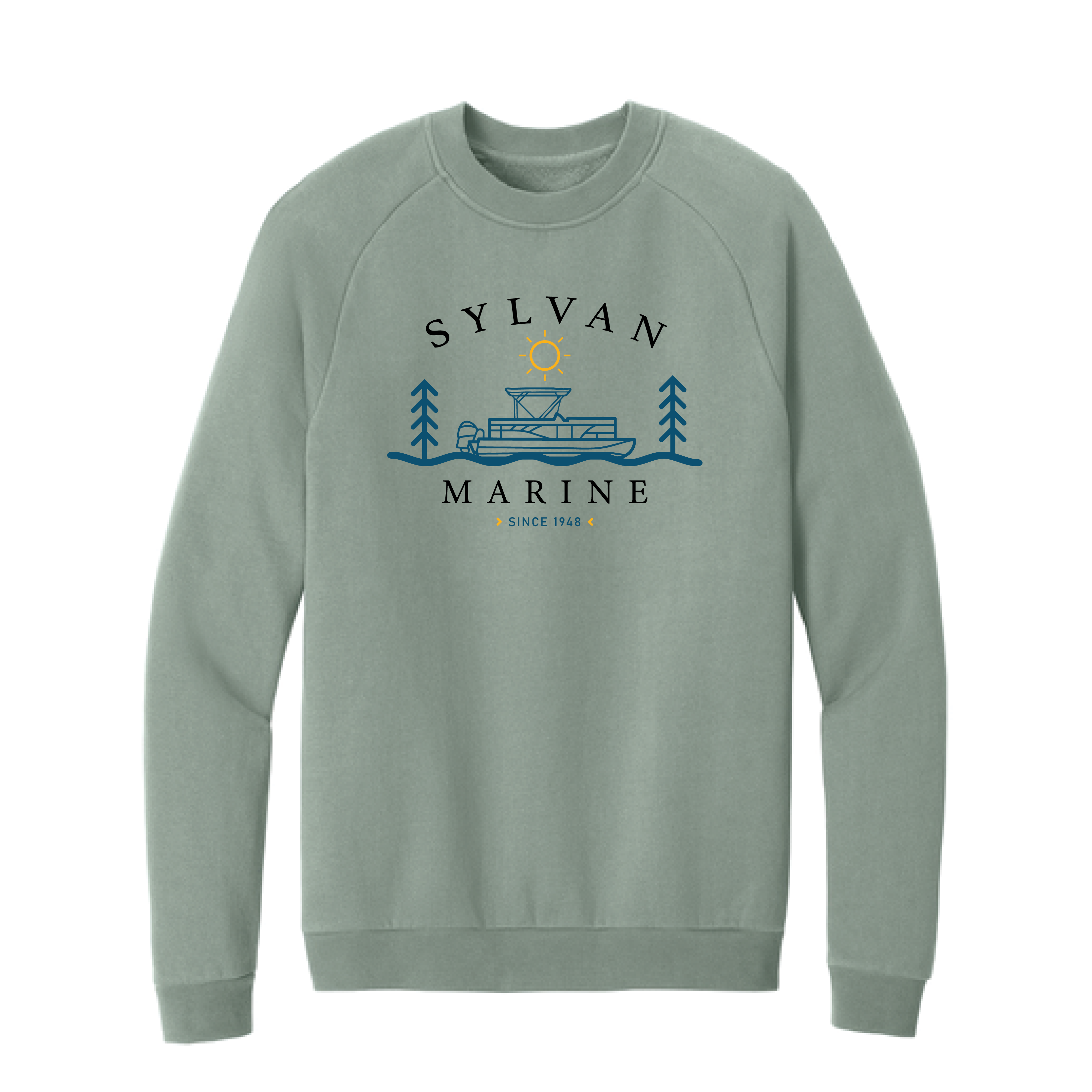 District Cloud Fleece Crew - DT7804 - Slate Green