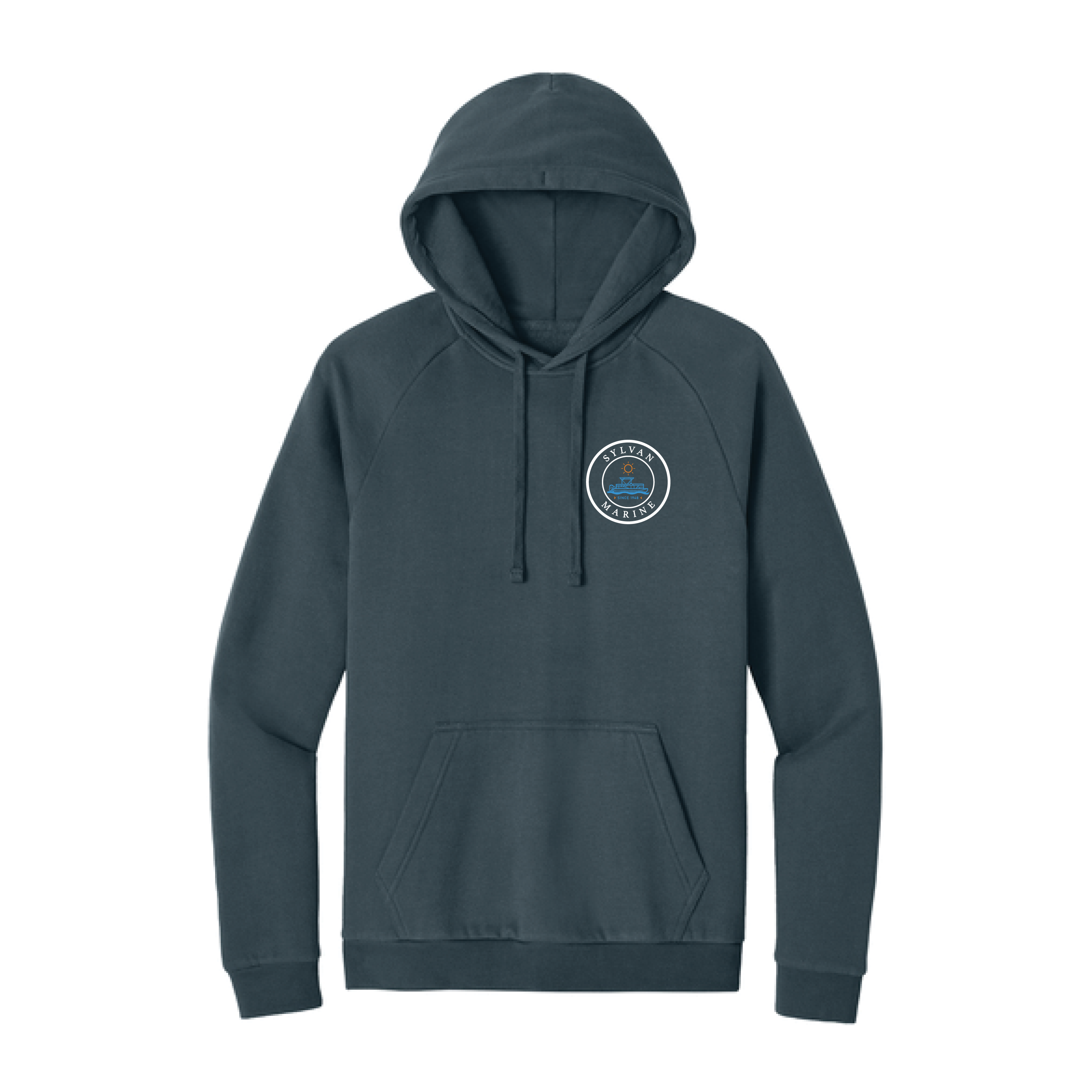 District Cloud Fleece Hoodie Circular Logo - DT7800 - Deep Steel Blue
