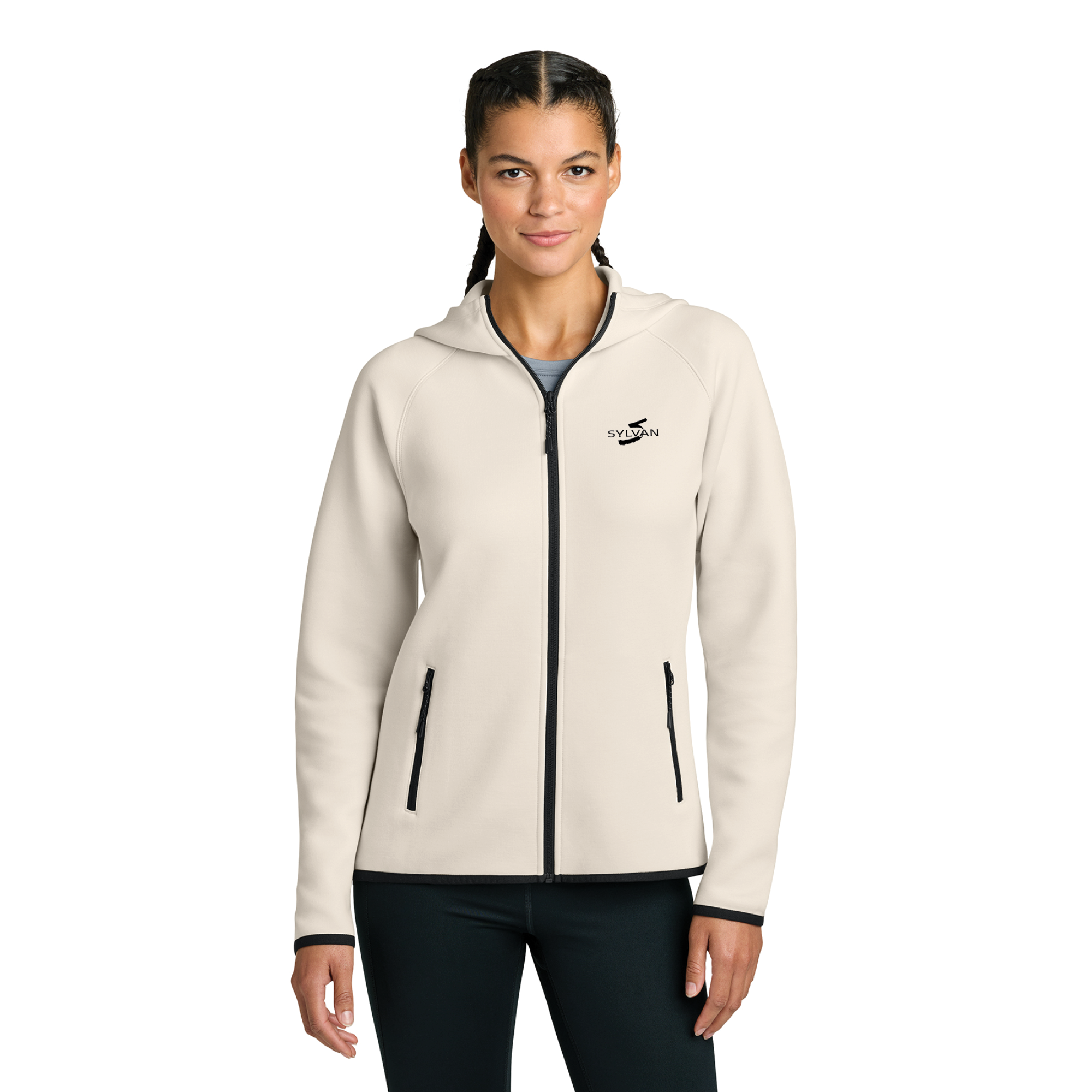 Sport-Tek Women's Phenom Full-Zip Hoodie - Ecru