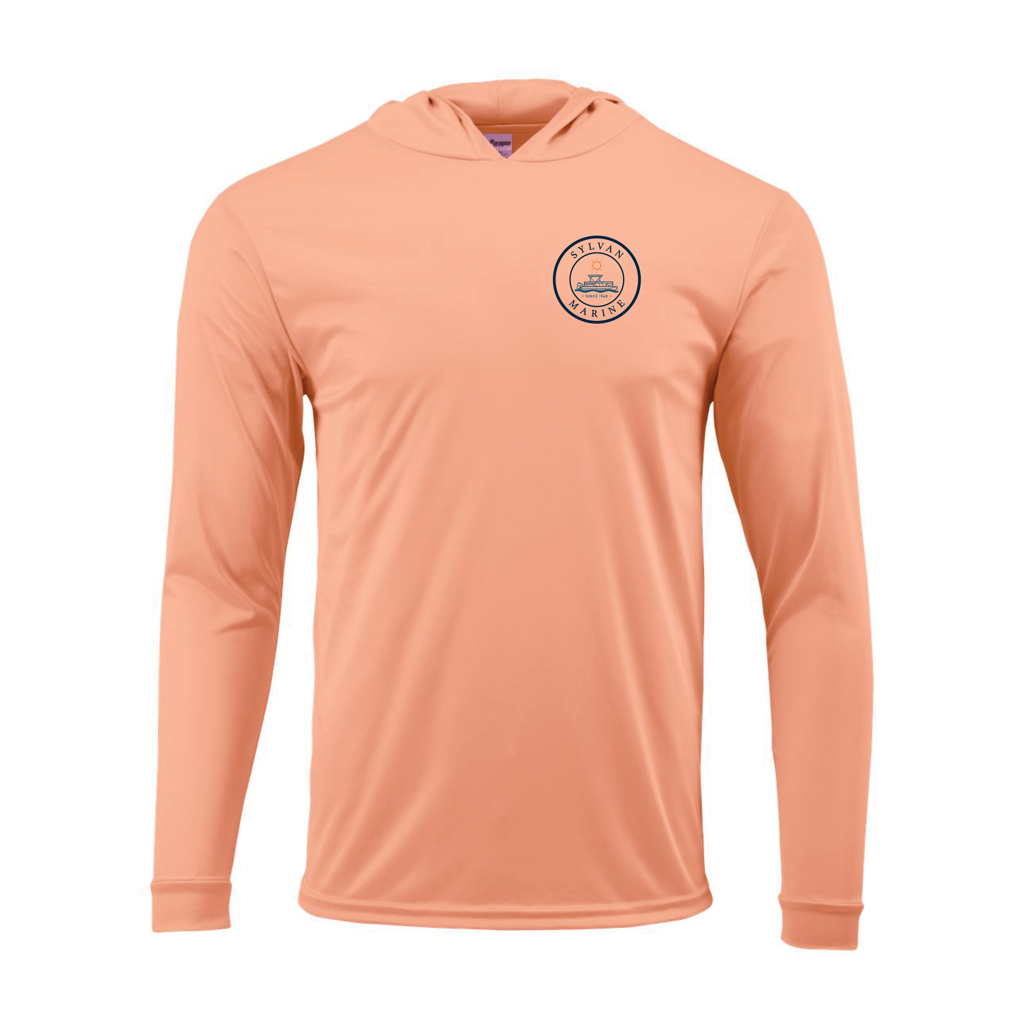 Paragon Long Sleeve Sun Shirt Hoodie - 221Y - Coral